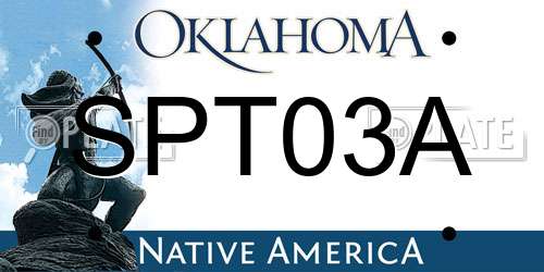 SPT03A Oklahoma License Plate