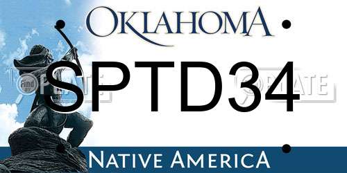 SPTD34 Oklahoma License Plate
