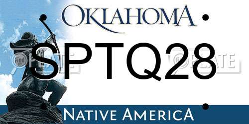 SPTQ28 Oklahoma License Plate