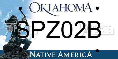 SPZ02B Oklahoma License Plate