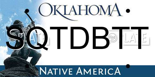 SQTDBTT Oklahoma License Plate