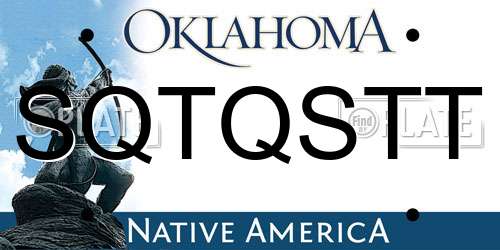 SQTQSTT Oklahoma License Plate