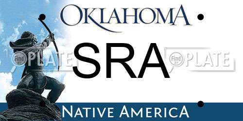 SRA Oklahoma License Plate