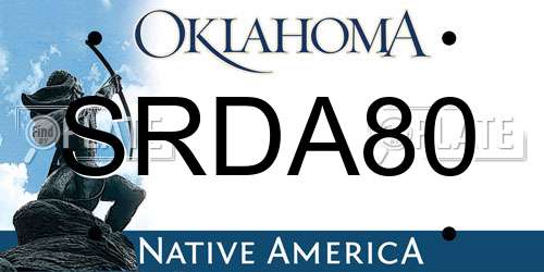 SRDA80 Oklahoma License Plate