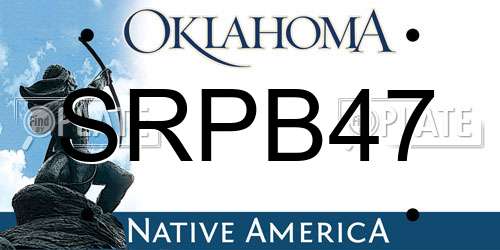 SRPB47 Oklahoma License Plate