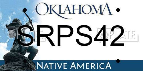SRPS42 Oklahoma License Plate