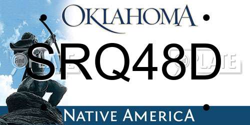 SRQ48D Oklahoma License Plate