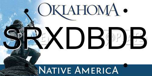 SRXDBDB Oklahoma License Plate