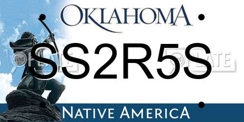 SS2R5S Oklahoma License Plate