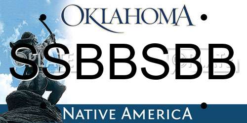 SSBBSBB Oklahoma License Plate