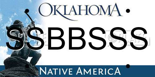 SSBBSSS Oklahoma License Plate