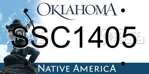 SSC1405 Oklahoma License Plate