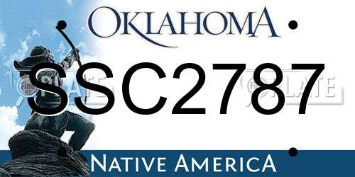SSC2787 Oklahoma License Plate