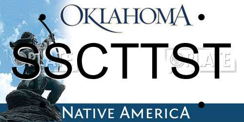 SSCTTST Oklahoma License Plate