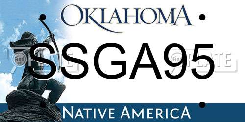 SSGA95 Oklahoma License Plate