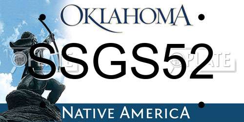 SSGS52 Oklahoma License Plate