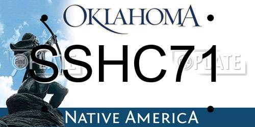 SSHC71 Oklahoma License Plate