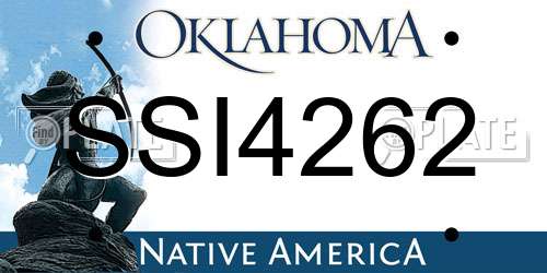 SSI4262 Oklahoma License Plate