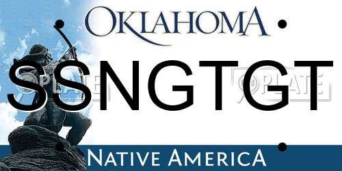 SSNGTGT Oklahoma License Plate