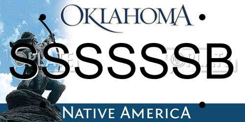 SSSSSSB Oklahoma License Plate