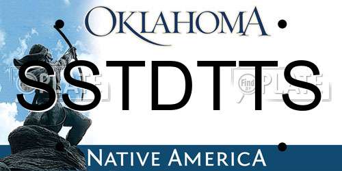 SSTDTTS Oklahoma License Plate