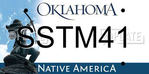 SSTM41 Oklahoma License Plate