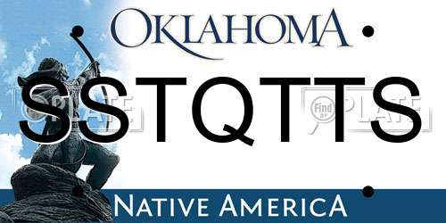 SSTQTTS Oklahoma License Plate