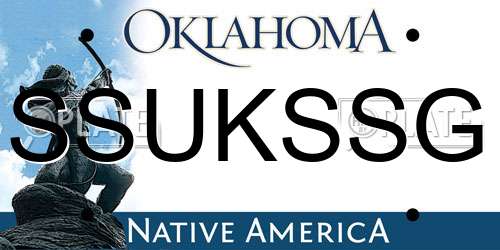 SSUKSSG Oklahoma License Plate