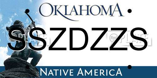 SSZDZZS Oklahoma License Plate