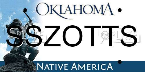 SSZOTTS Oklahoma License Plate