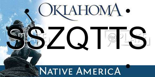 SSZQTTS Oklahoma License Plate