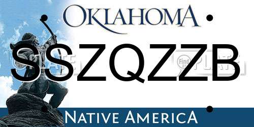 SSZQZZB Oklahoma License Plate