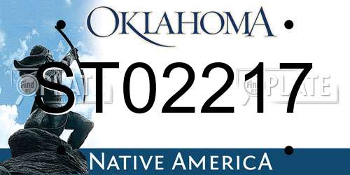ST02217 Oklahoma License Plate