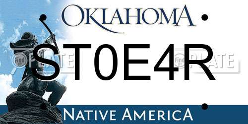 ST0E4R Oklahoma License Plate