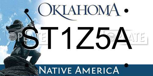 ST1Z5A Oklahoma License Plate