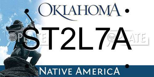 ST2L7A Oklahoma License Plate