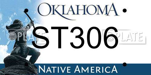 ST306 Oklahoma License Plate