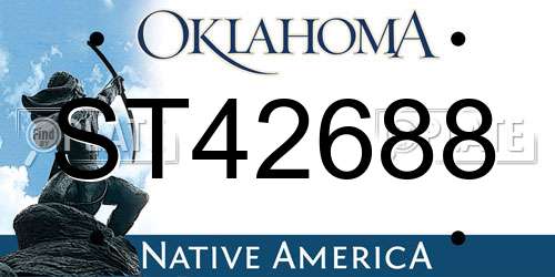 ST42688 Oklahoma License Plate
