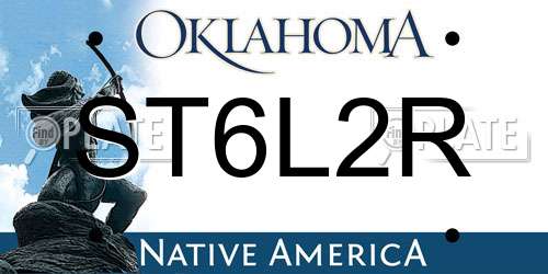 ST6L2R Oklahoma License Plate