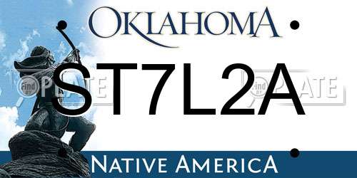 ST7L2A Oklahoma License Plate