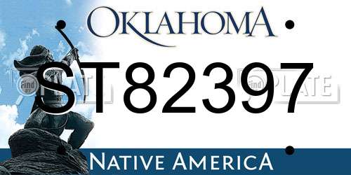 ST82397 Oklahoma License Plate
