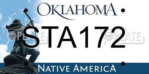 STA172 Oklahoma License Plate