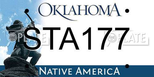 STA177 Oklahoma License Plate