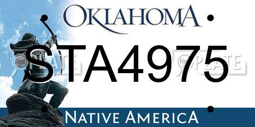 STA4975 Oklahoma License Plate