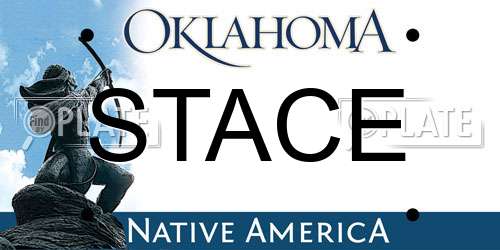 STACE Oklahoma License Plate