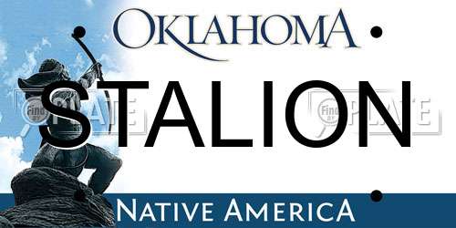 STALION Oklahoma License Plate