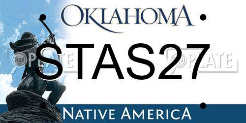STAS27 Oklahoma License Plate