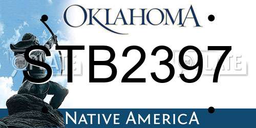 STB2397 Oklahoma License Plate