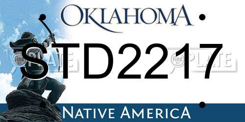 STD2217 Oklahoma License Plate