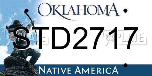 STD2717 Oklahoma License Plate